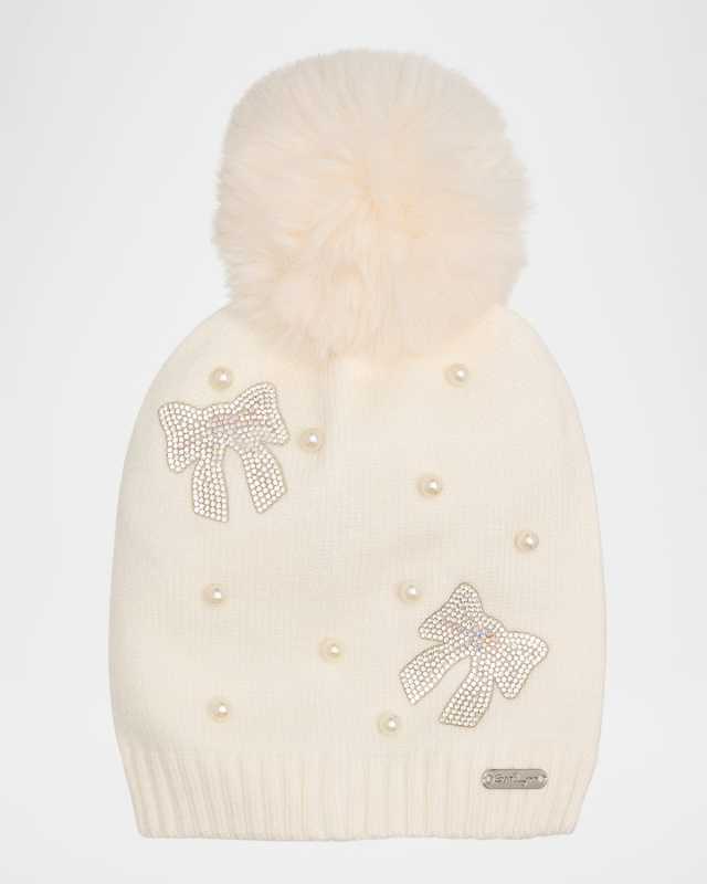 Slouchy Faux Pearl Beanie